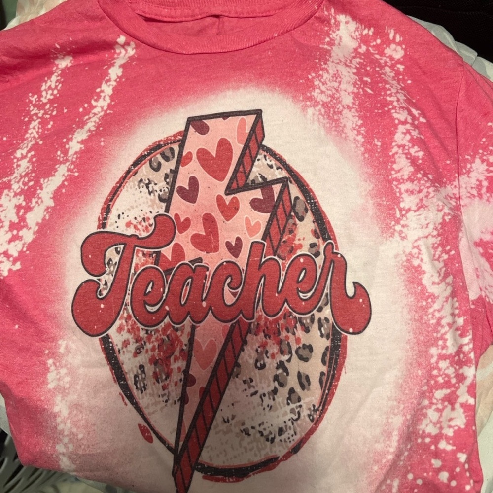Pink teacher shirt